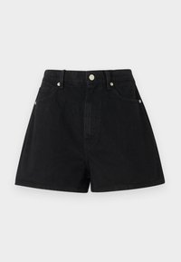 MINI FLARE - Jeansshorts - black