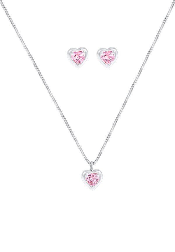 JEWELERY SET HEART – Ohrringe – silberfarben