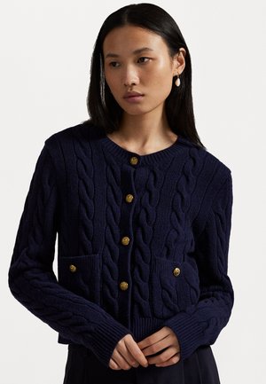 CABLE WOOL-CASHMERE CARDIGAN - Cardigan - hunter navy