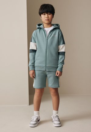 Next, REGULAR FIT - COLOURBLOCK ZIP THROUGH HOODIE SET  . - Dressikomplekt - mineral green