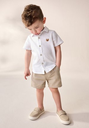 Next, REGULAR FIT - SHORT SLEEVE OXFORD - Majica - white oxf with bear character