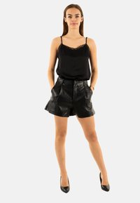 Grace & Mila TRAVIS - Leren rok - noir