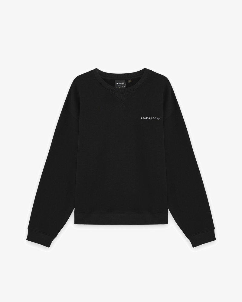 Calhoun Scott Script Lyle & Scott SCRIPT LOOPBACK - Mikina - jet black/černá - Zalando.cz