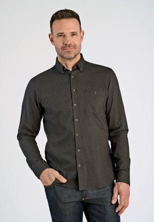 Jack's Sportswear MÉLANGE BRUSHED  - Overhemd - deep brown mel