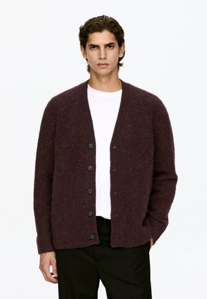 Strickjacke - dark red