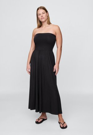 STRAPLESS DROP WAIST DRESS - Maxikjole - true black