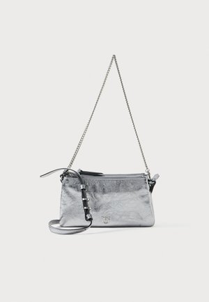 DOUBLE MINI - Sac à main - gunmetal/silver-coloured