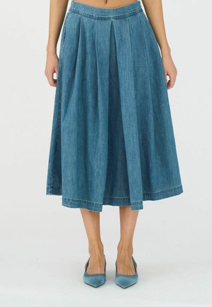 Gonna a campana - denim blue
