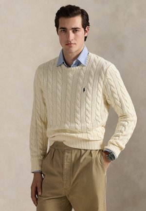 Polo Ralph Lauren CABLE KNIT COTTON SWEATER - Striktrøje - beige
