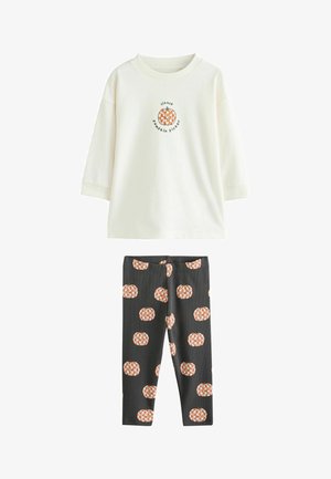 Next, GRAPHIC PRINTED TOP AND LEGGING SET - Leggings - white halloween pumpkin