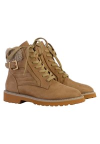 Divine Factory Bottines de cowboy / motard - beige