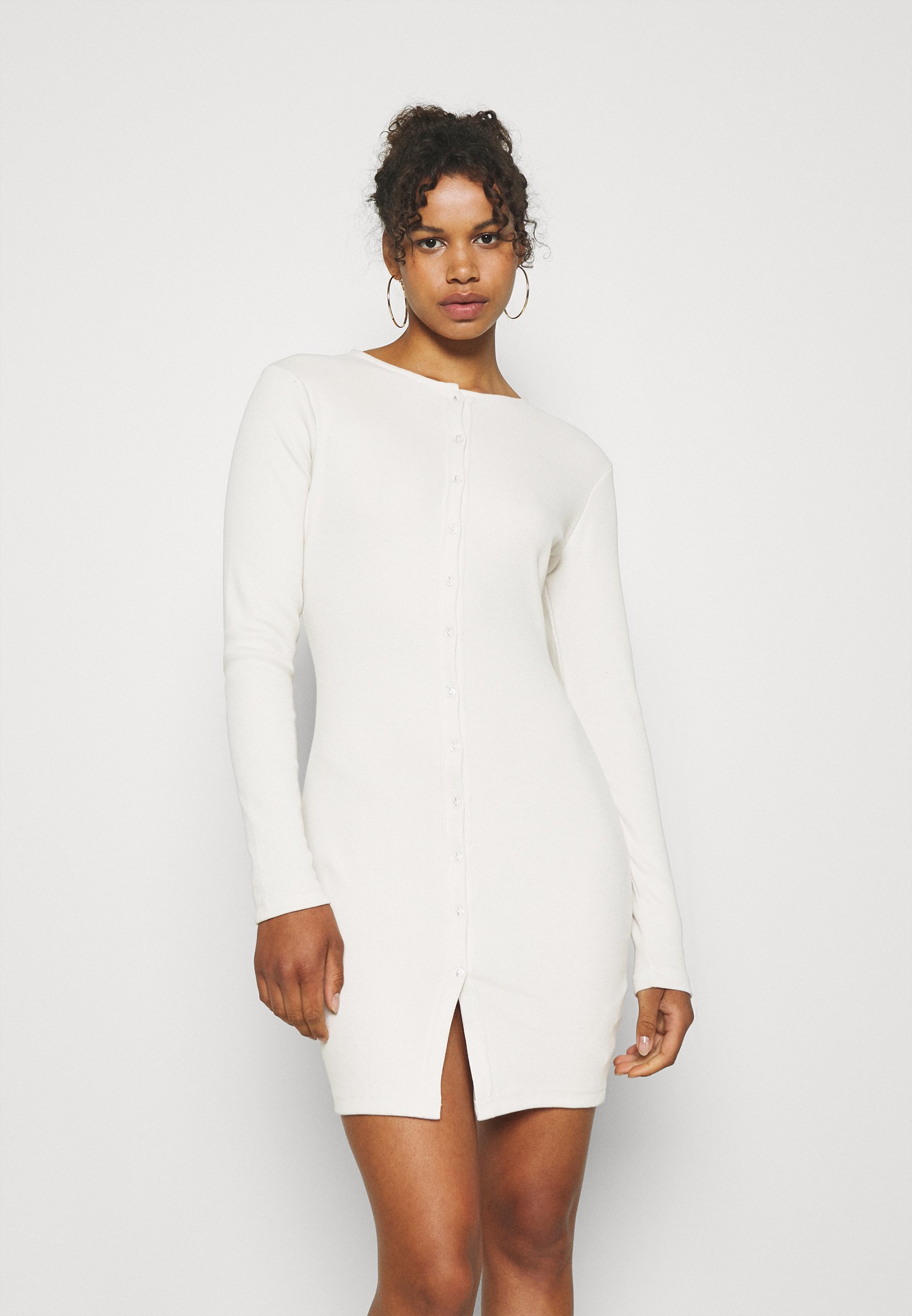 button down mini dress