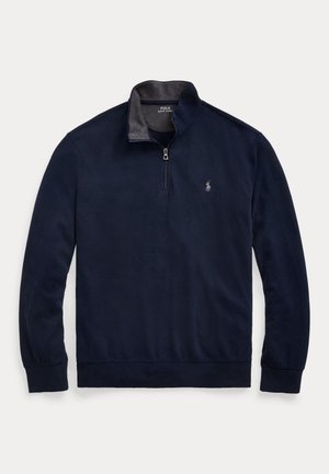 LUXURY JERSEY QUARTER-ZIP PULLOVER - Φούτερ - aviator navy
