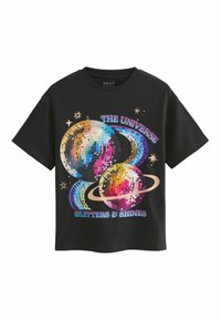 Next REGULAR FIT  - Printtipaita - black