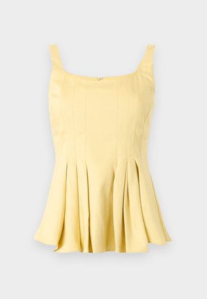 Topshop, CURVE HEM TAILORED  - Μπλούζα - mustard yellow