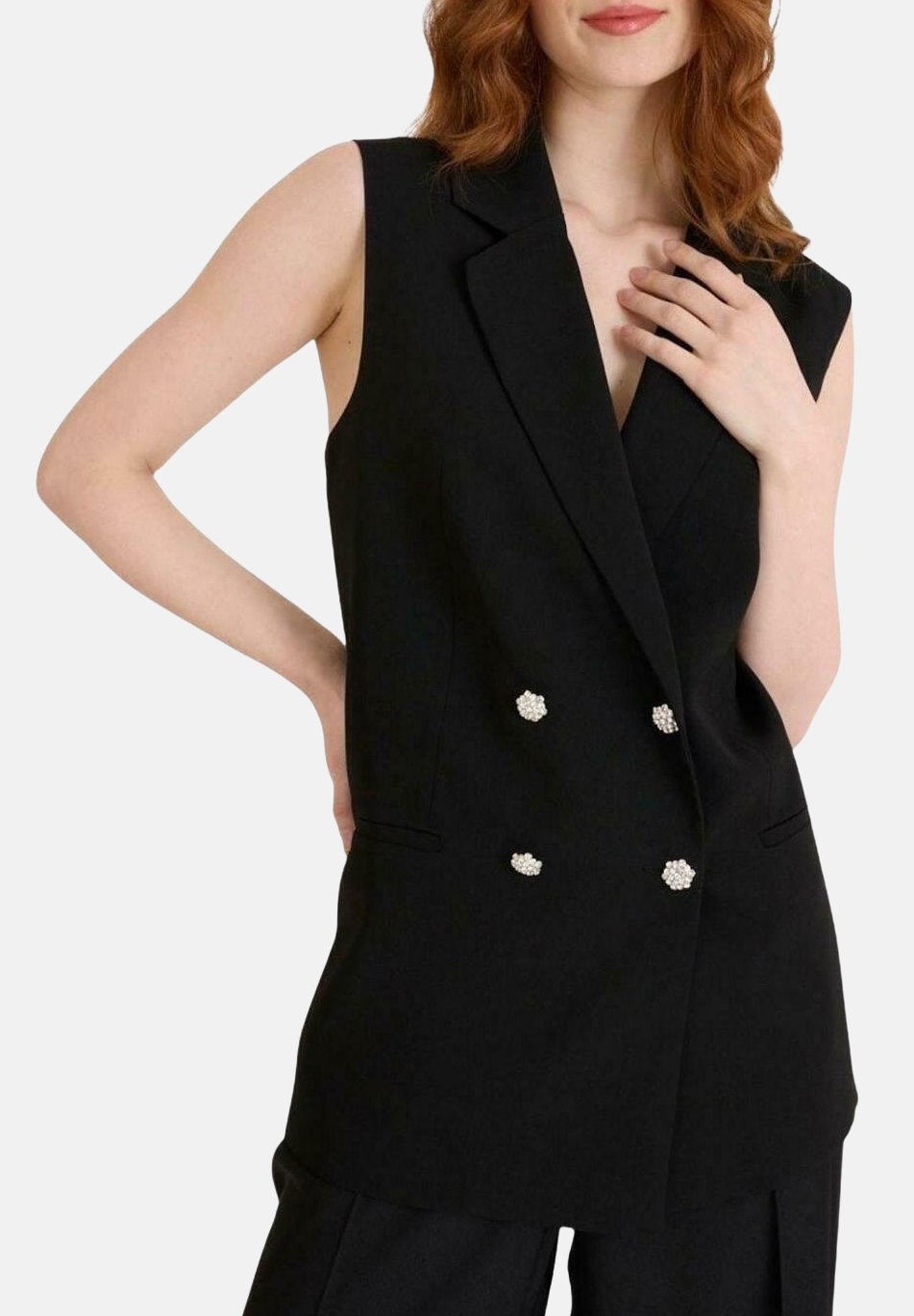 Haut Sans Manches NAF NAF Noir - Taille L - Femme - Coton - Neuf Sans étiquettes