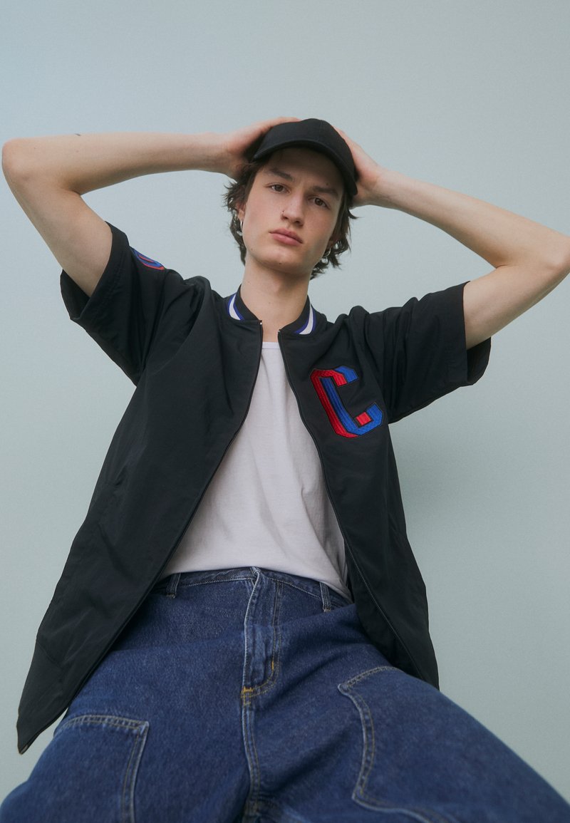 Champion Rochester FULL ZIP - Lehká bunda - black/red