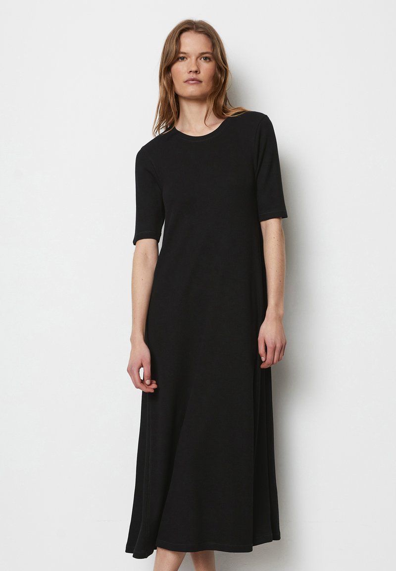 Marc O'Polo WIDE SEAM ROUND-NECK SHORT SLEEVE - Haljina od žerseja - black