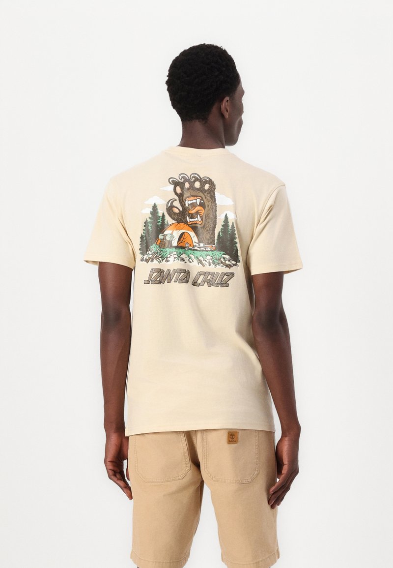 Santa Cruz - SCREAMING GRIZZLY UNISEX - Print T-shirt - blond wood, Enlarge