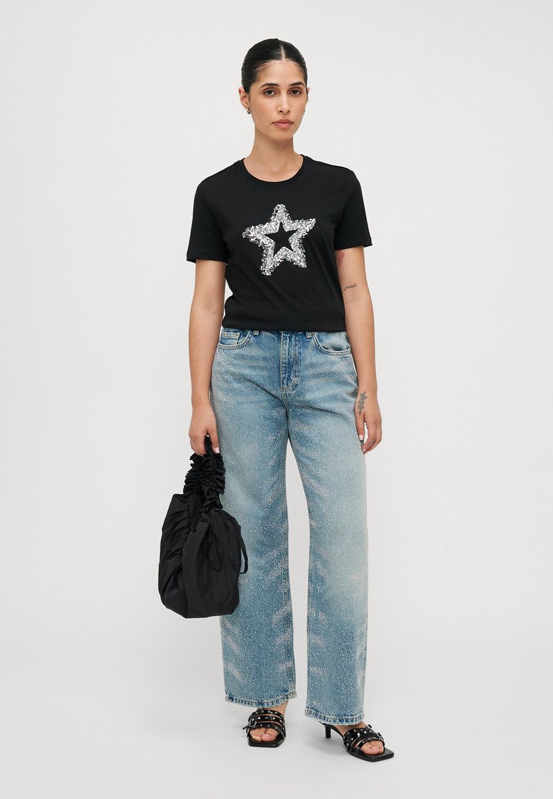 ONLY Onlbina Life S/S Short Print Top Box Jrs - T-Shirt Donna Con Stampa, Girocollo, Maniche Corte, Vestibilità Regolare, Autunno