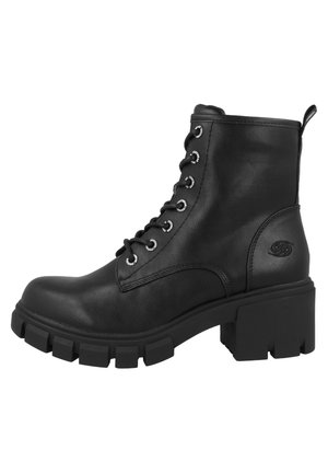 Schnürstiefelette - black