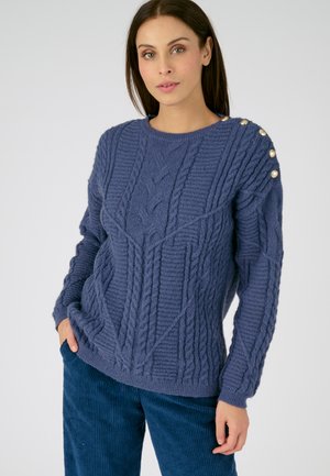 Damart À TORSADES ET BOUTONS  - Pullover - bleu nuit