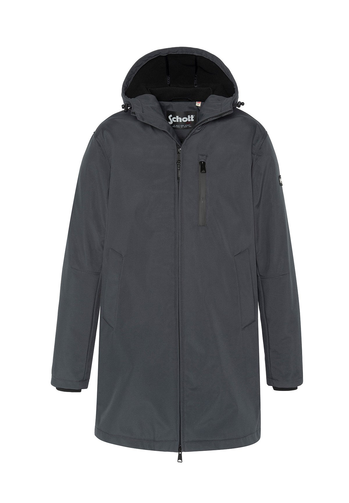 Schott LONG URBAN DÉPERLANT Waterproof jacket anthracite/grey