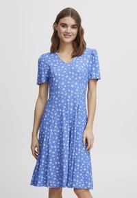 Fransa FRFEDOT - Jerseyklänning - ultramarine w. flowers