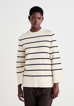 JDYRENEE O NECK LONG SLIT  - Jumper - sandshell/total eclipse