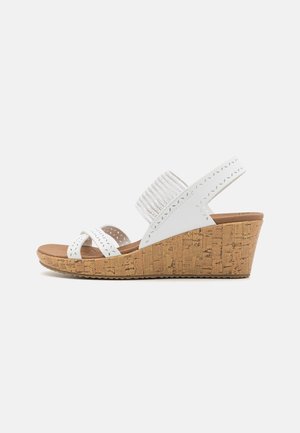 Sandalen met plateauzool - white