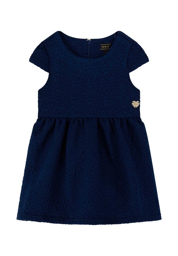 MITTELLANGES FIT AND FLARE - Jerseykleid - blau