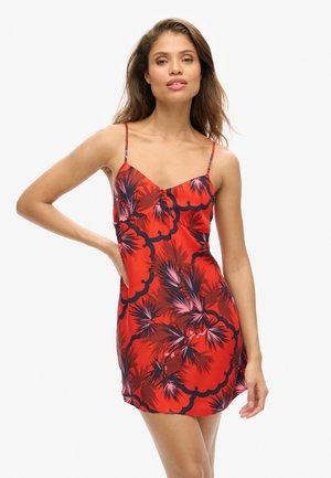 Superdry & Co PRINTED MINI SLIP - Vestido informal - red matsu cloral