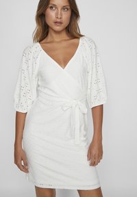 VILA VINYNNE WRAP DRESS - Dnevna obleka - cloud dancer