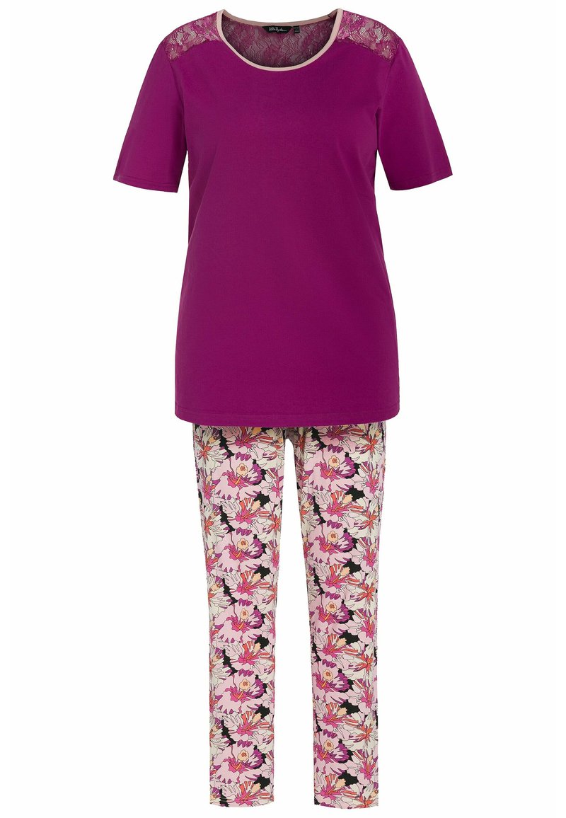 Damen Nachthemden | Ulla Popken DENTELLE, ENCOLURE RONDE Nachtwäsche Set orchidée/pink - XN26014 Damen Nachthemden | Ulla Popken DENTELLE, ENCOLURE RONDE Nachtwäsche Set orchidée/pink - XN26014