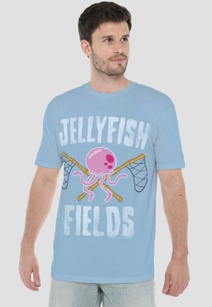 Cotton Soul SPONGEBOB JELLYFISH FIELDS - Print T-shirt - light blue