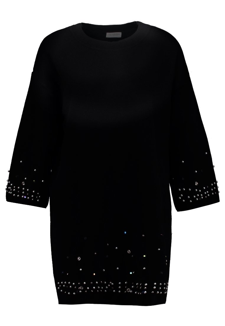 Robe Pull Molly Bracken Noir T.U S/M - Col Rond à Strass, 2 Poches, Viscose, Occasion Très Bon état