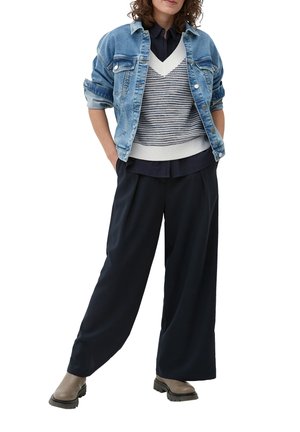 s.Oliver T-shirt print - blau   creme