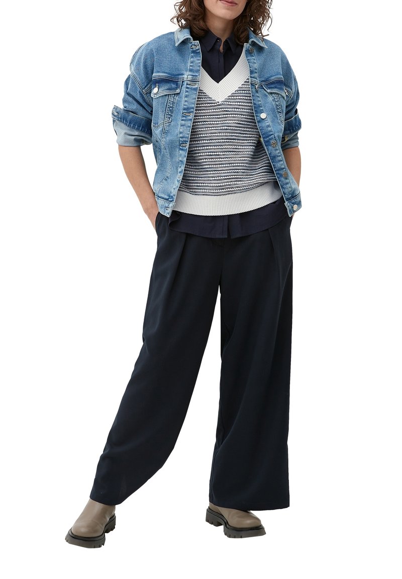 s.Oliver T-shirt print - blau creme