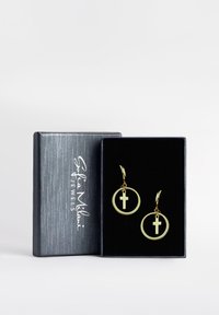 Sofia Milani CIRCLE CROSS - Orecchini - gold coloured