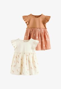 Unselected, brown and ecru printed