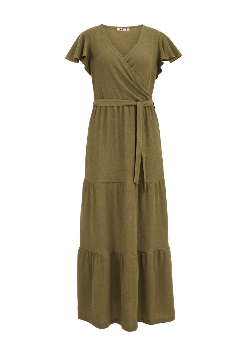 WE Fashion Maxi-jurk olijfgroen
