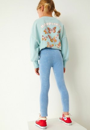 ANIMAL PRINT - Legging - light blue denim