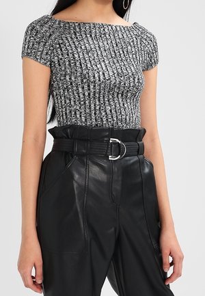 T-shirt imprimé - mottled light grey
