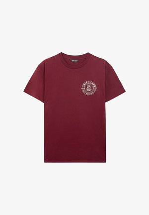 Nyomott mintás póló - burgundy