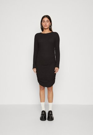 JDY JDYRODRIGA ROUCHING DRESS - Φόρεμα σε ίσια γραμμή - black