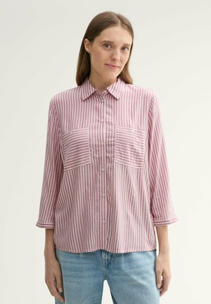 TOM TAILOR Button-down blouse - pink white thin stripe