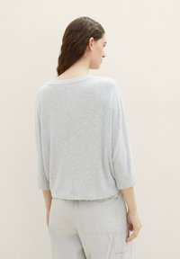 TOM TAILOR DENIM BOXY SHIRT - Strickpullover - basic light grey melange