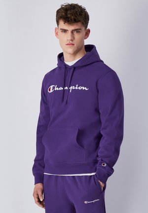 Champion, ICONS CONTRAST LOGO LARGE - Felpa con cappuccio - purple