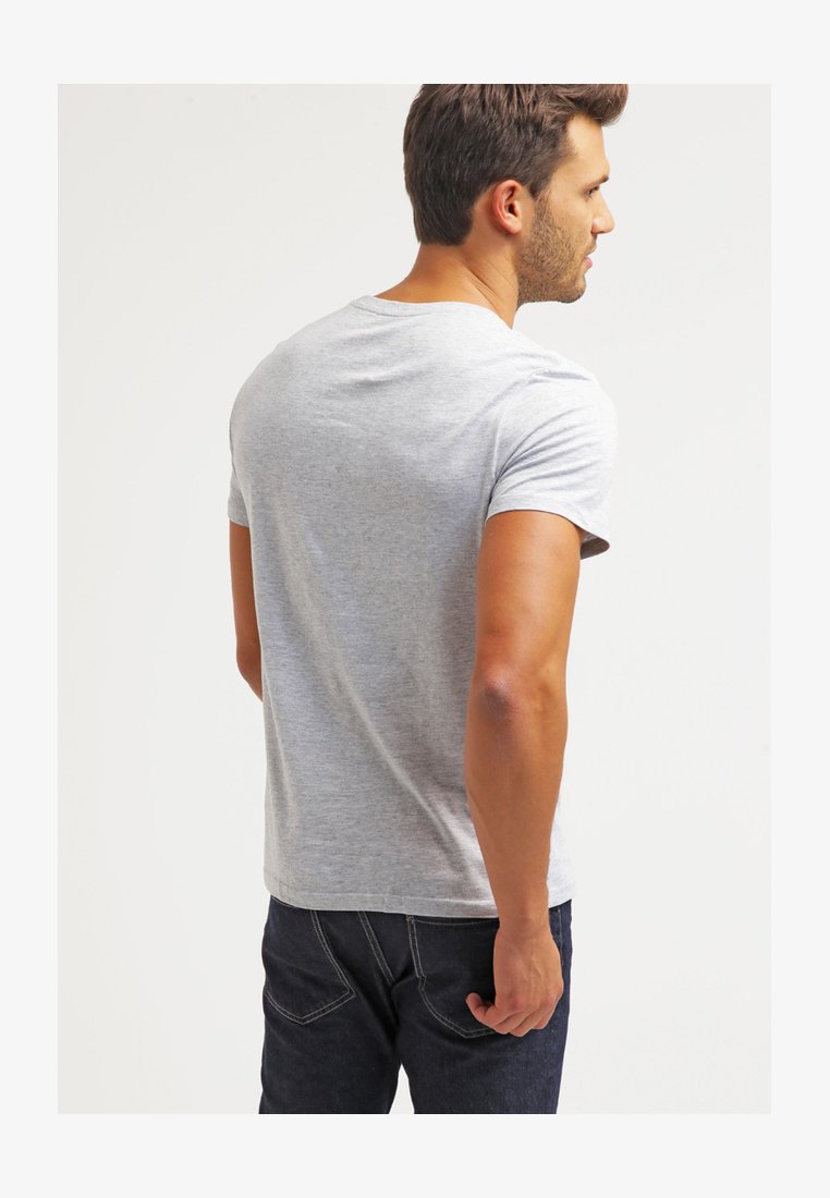 Cityone T-Shirt Uomo Linköping Grigio Chiazzato - 100% Cotone Biologico, Ecologica, Taglie Forti Fino A 5XL