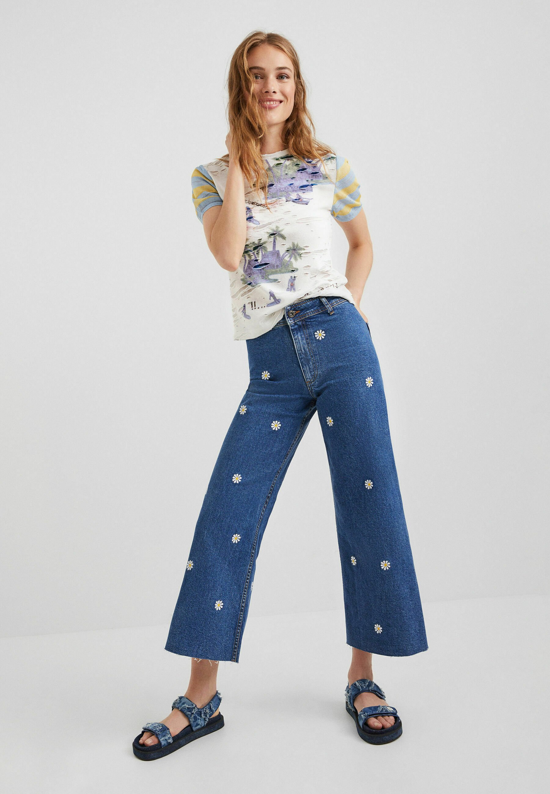 Top T-shirt Desigual Multicolore Coton - Taille M (36/38) - Occasion Très Bon état